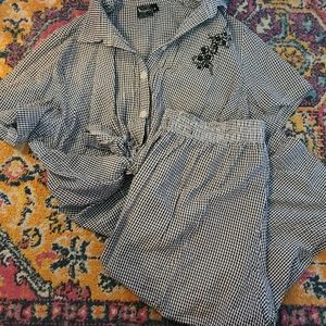 Vintage Gingham Matching Set